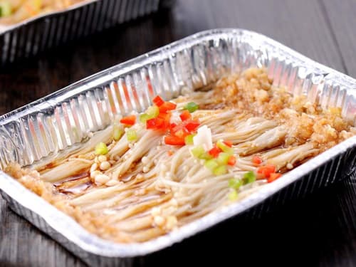 通海口镇锡纸烤金针菇